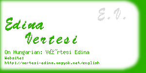 edina vertesi business card